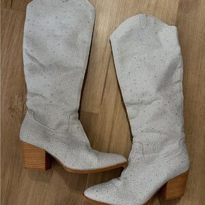 Elegant Gray Studded Women's Boots